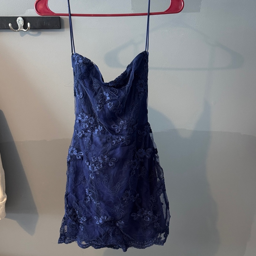 Lucy in the Sky Navy Lace Dress